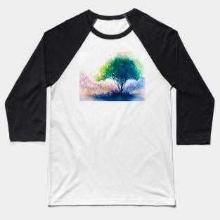 Green blue Tree Baseball T-Shirt